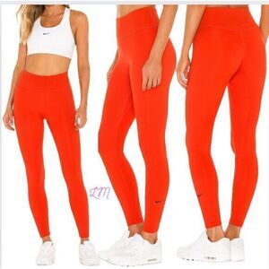 Nike One Core Tight Leggings Chile Red Size Extra Small‎ Athleisure